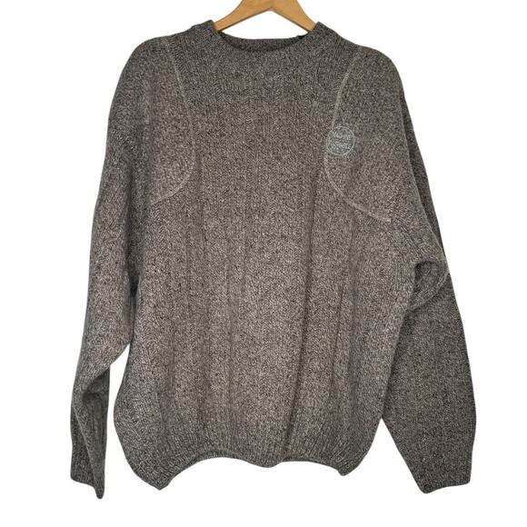 Orvis Deadstock Mens Pure Chunky Wool Elbow Patch Sweater Size XXL Brown NEW - Picture 1 of 10